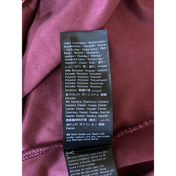 NA-KD Maroon Velvet Velour Sleeveless Cami Camisole Cowl Neck Crop Tank Top XS - Picture 5 of 5